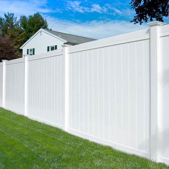 Vinyl Fencing fence installed by Alpine Fence & Deck