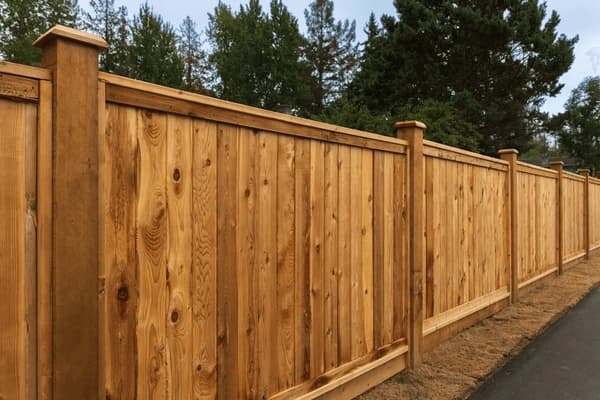 Wood Fencing installed by Alpine Fence & Deck