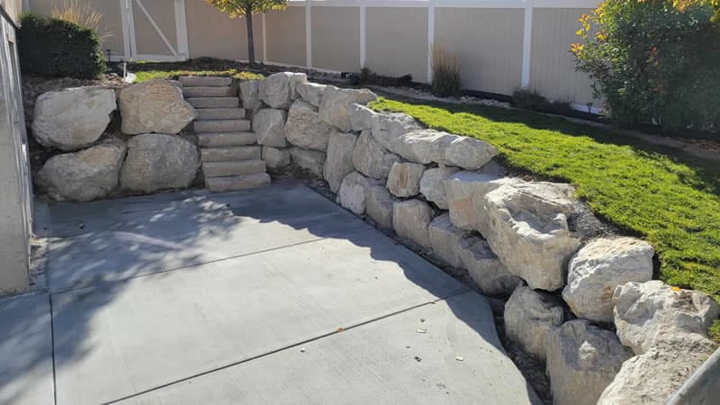 Natural Boulder Wall